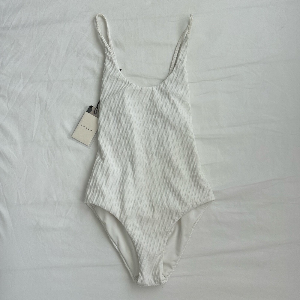 fella swim white one piece